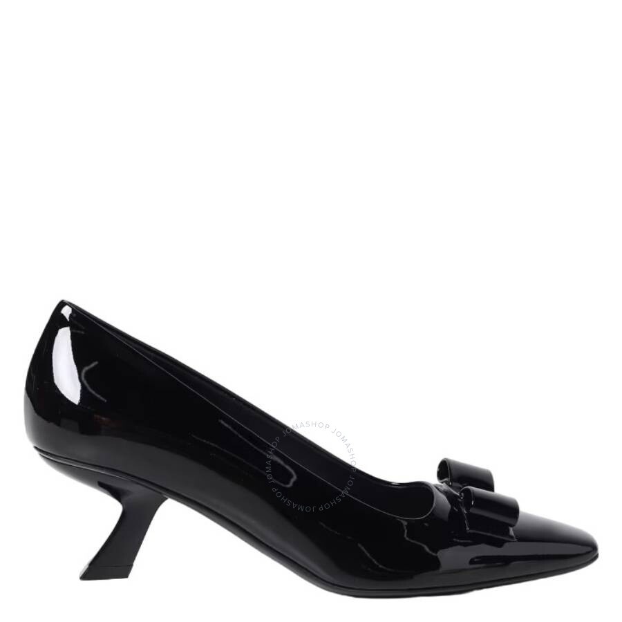 Ferragamo Anz Patent Leather Vara Bow Pumps - 1