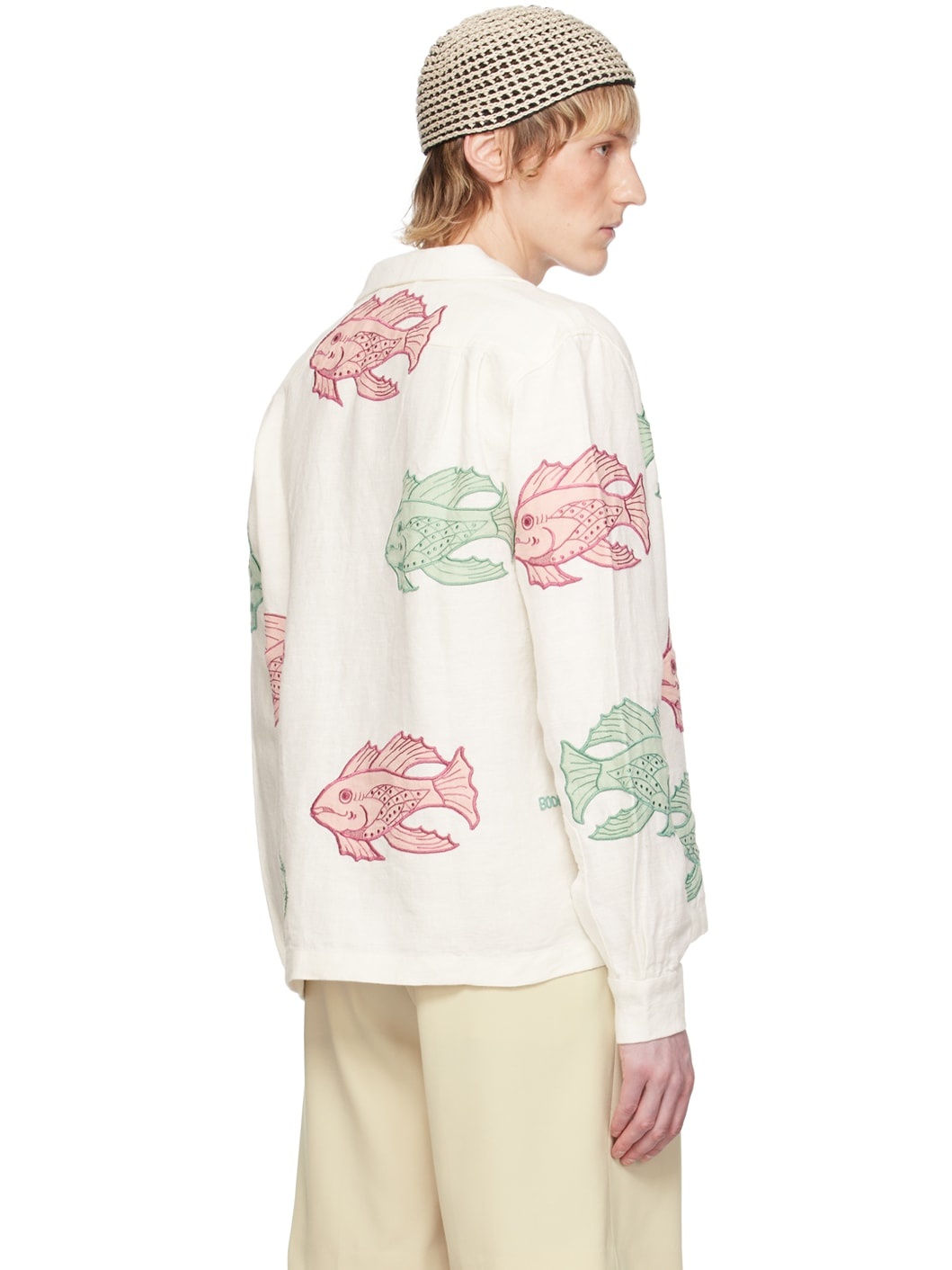White Piscine Appliqué Shirt - 3
