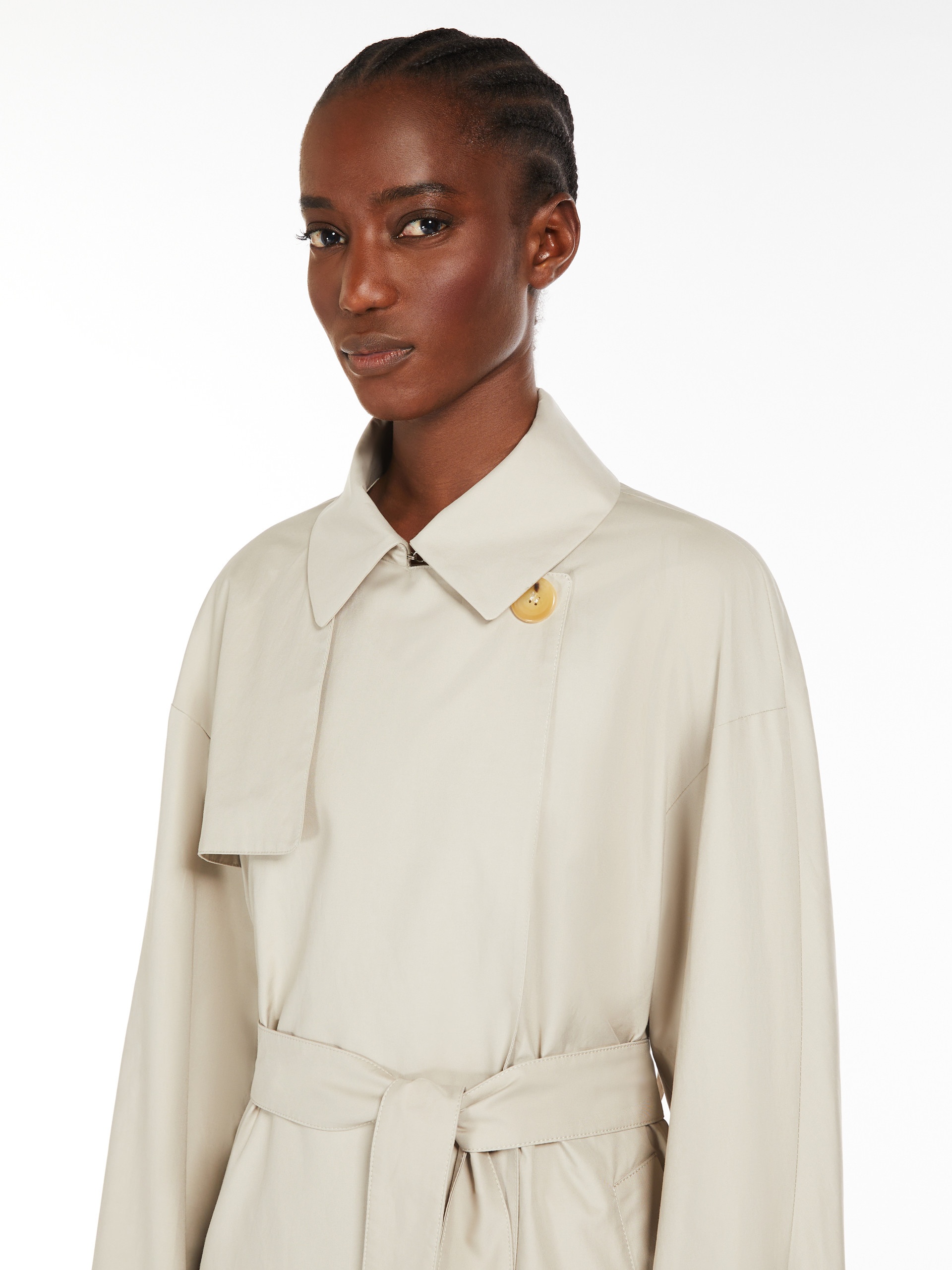 STRENCH Water-repellent twill trench coat - 5