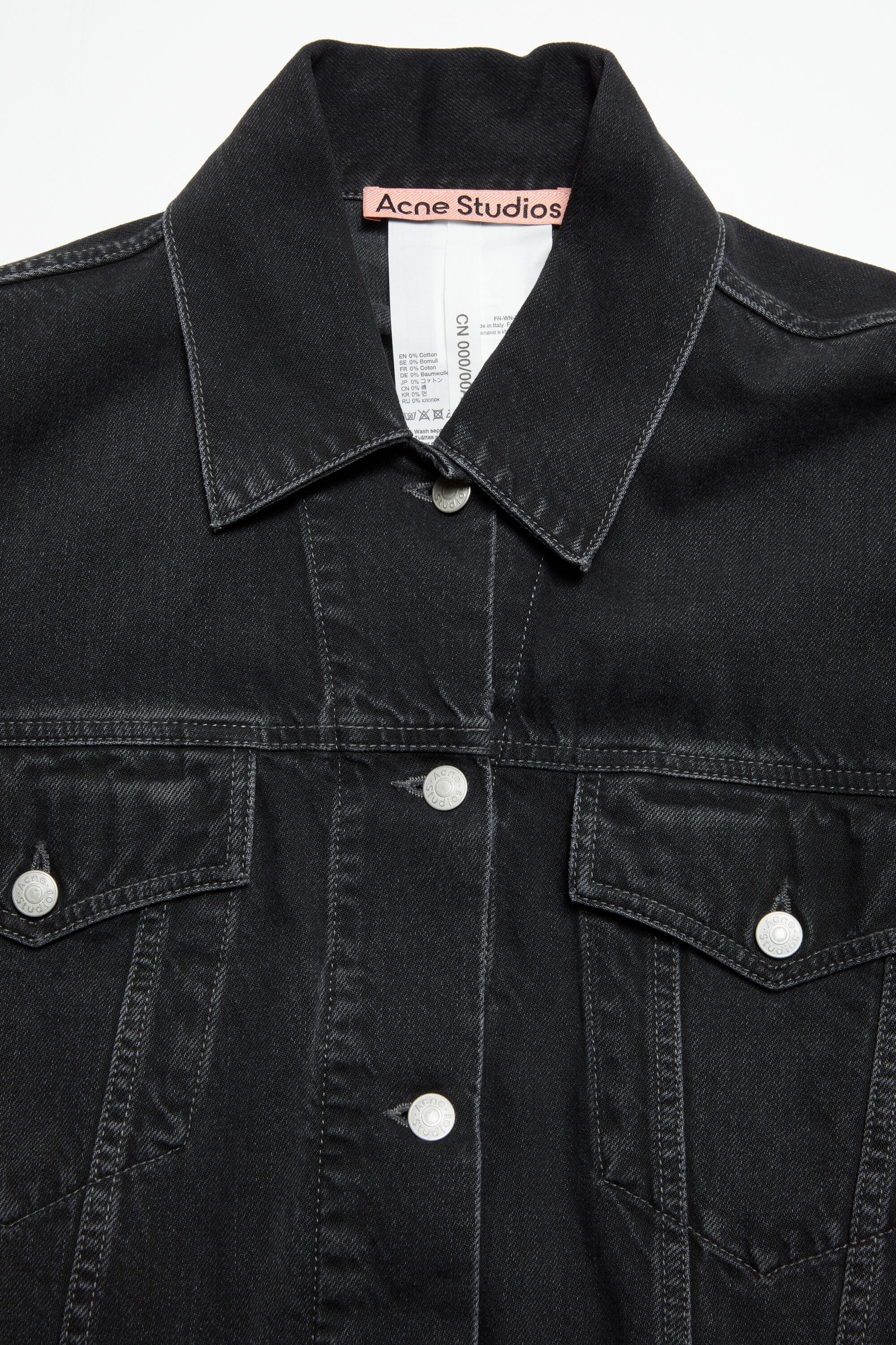 Denim jacket - Relaxed cropped fit - Black - 6