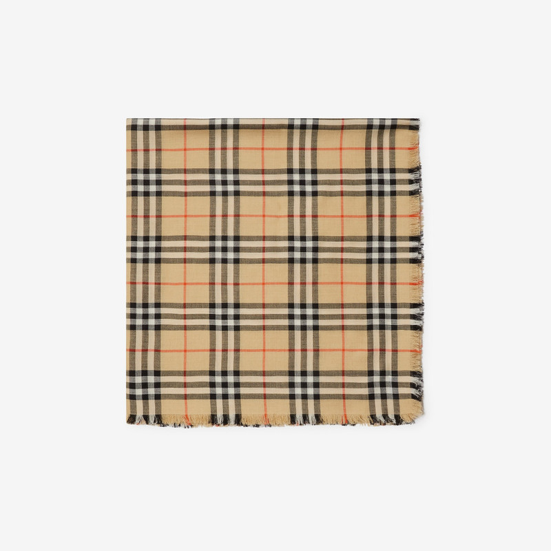 Burberry Check Cashmere Silk Scarf outlook
