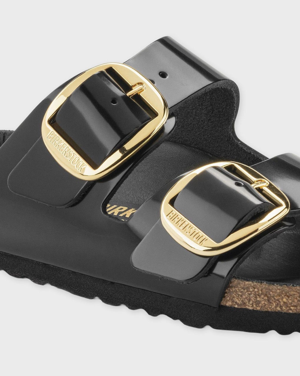 Sandals Arizona Big Buckle High Shine Black/Laquer - 8