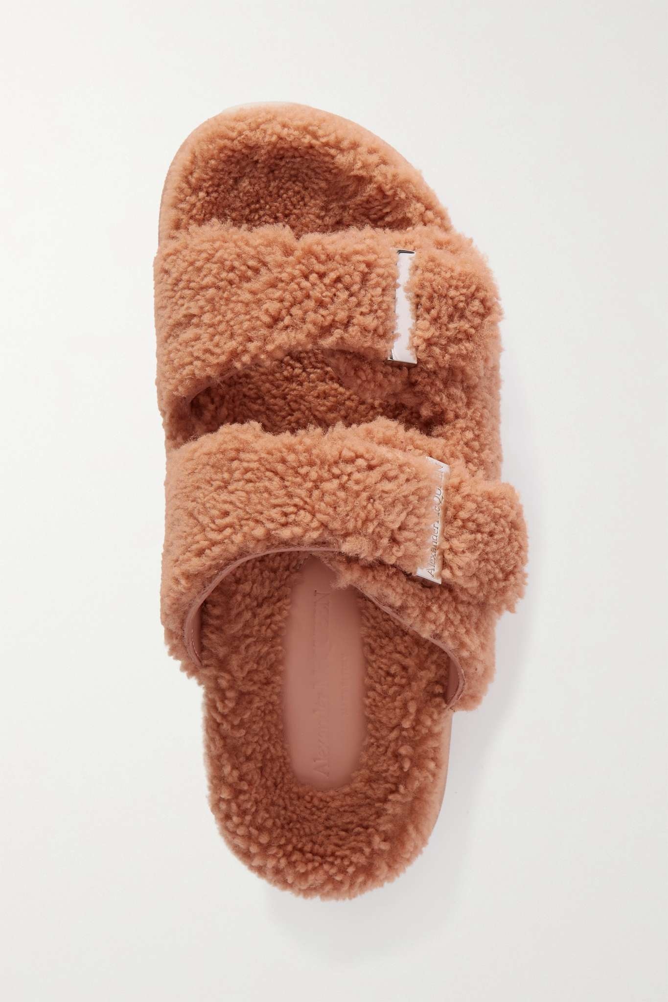 Shearling exaggerated-sole sandals - 5