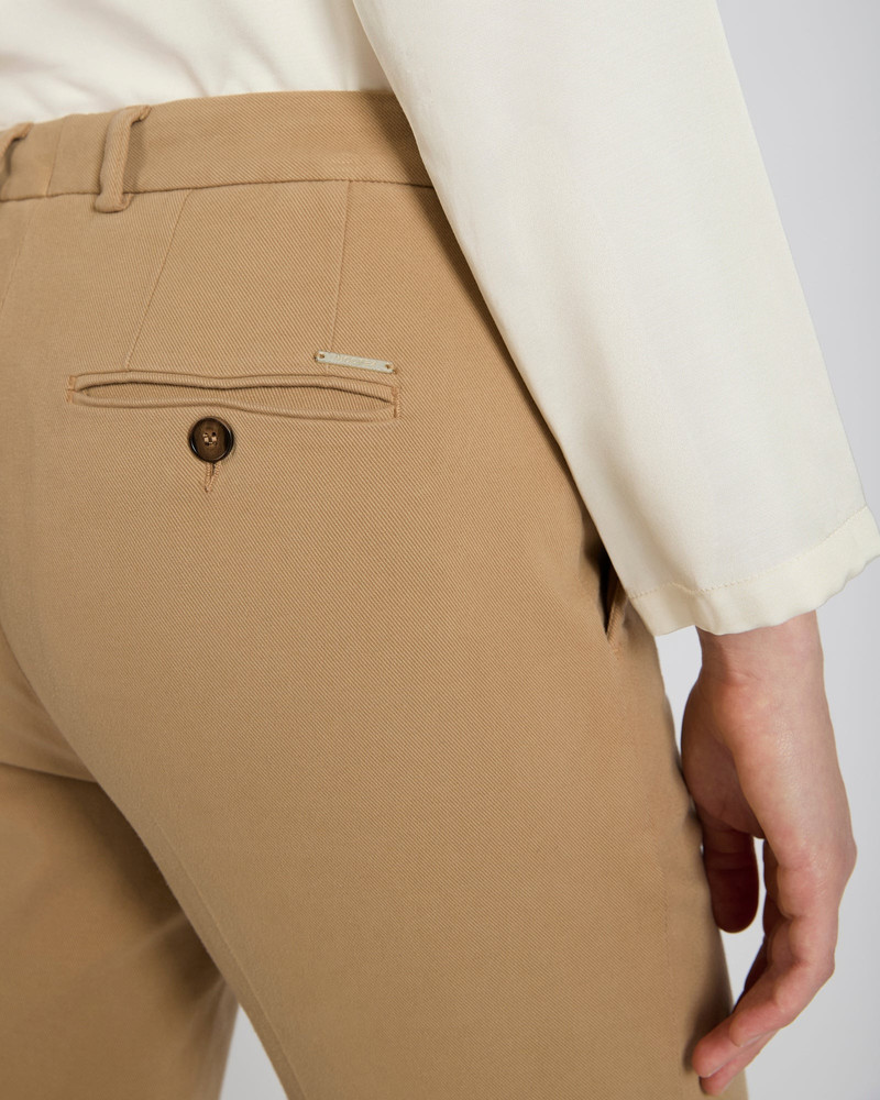 Slim fit trousers in stretch cotton drill 4
