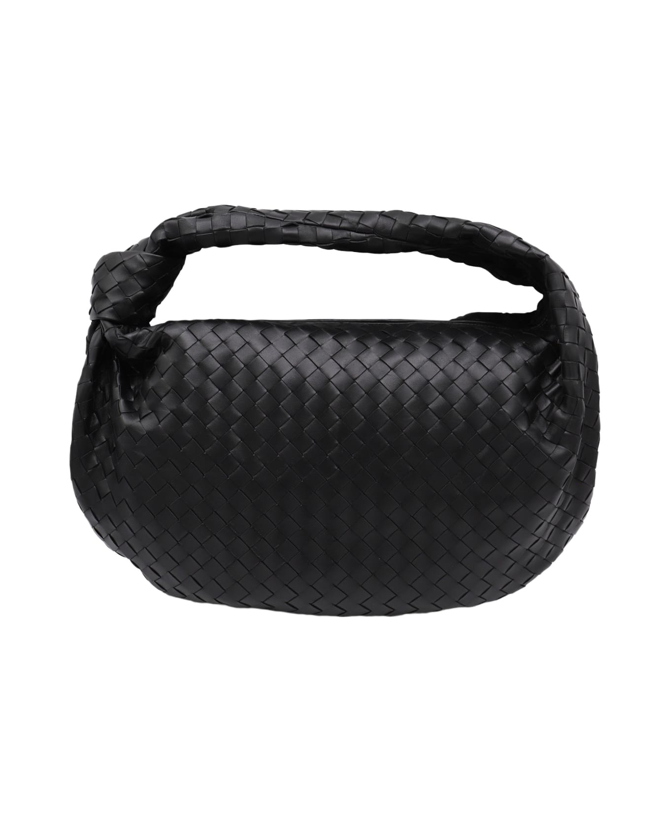 Black Leather Jodie Medium Shoulder Bag - 1