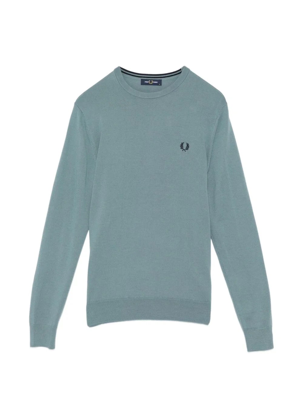 logo-embroidered round neck jumper - 1