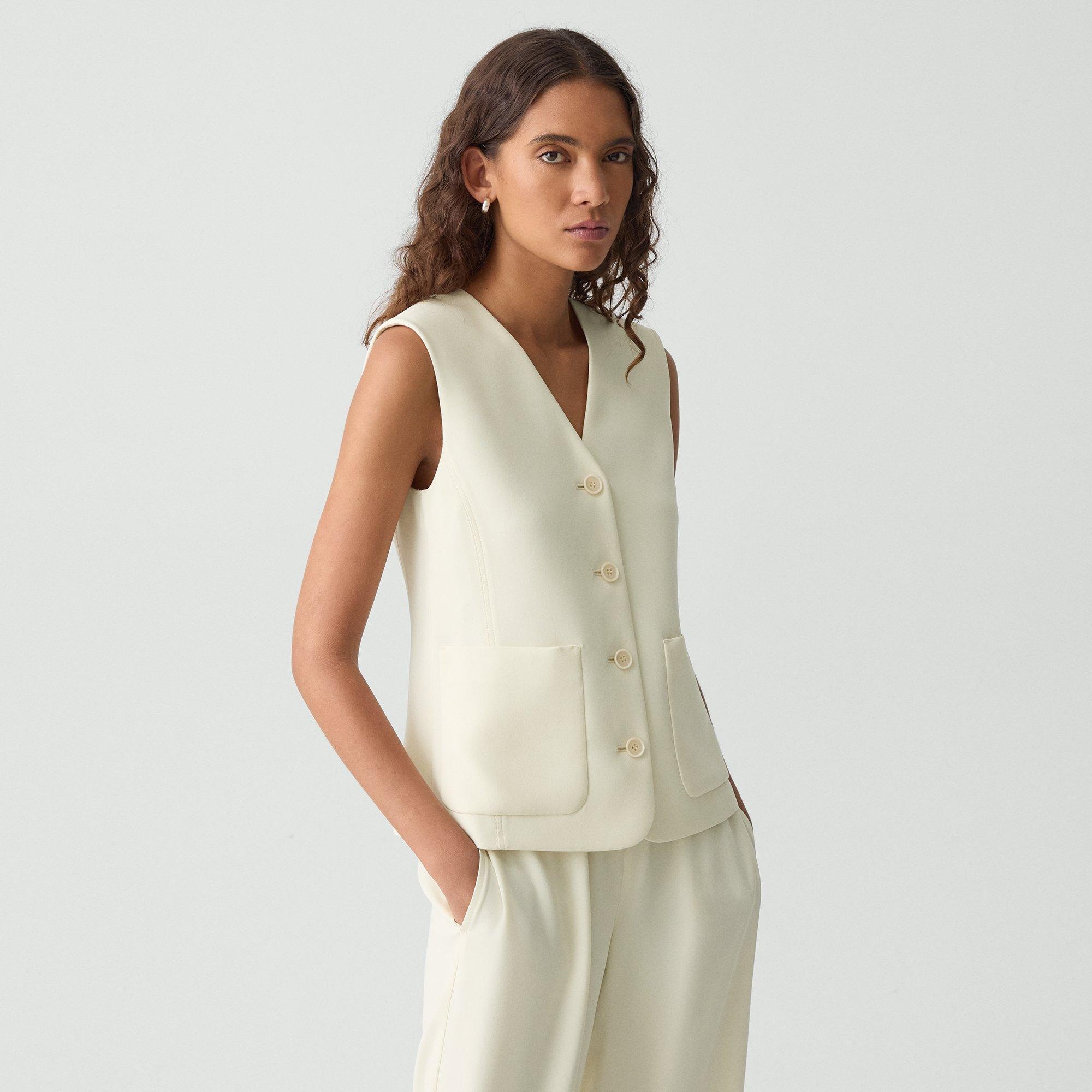 Zig Zag Vest in Satin Crepe - 3