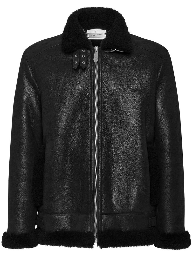 shearling biker jacket 1