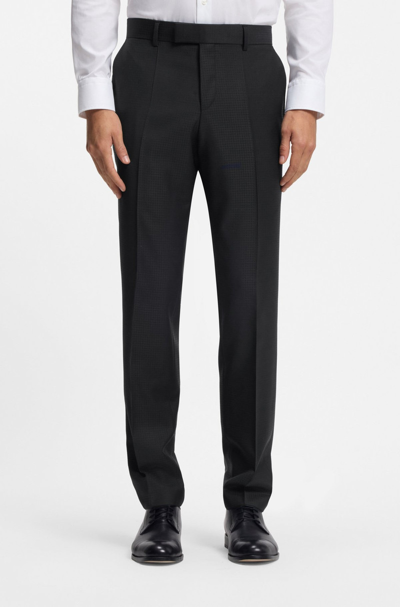 THREE-PIECE SLIM-FIT SUIT IN PATTERNED VIRGIN WOOL 6