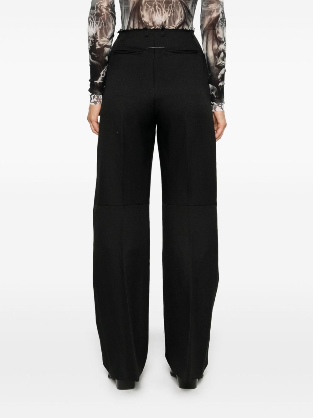 frayed-detail trousers - 4