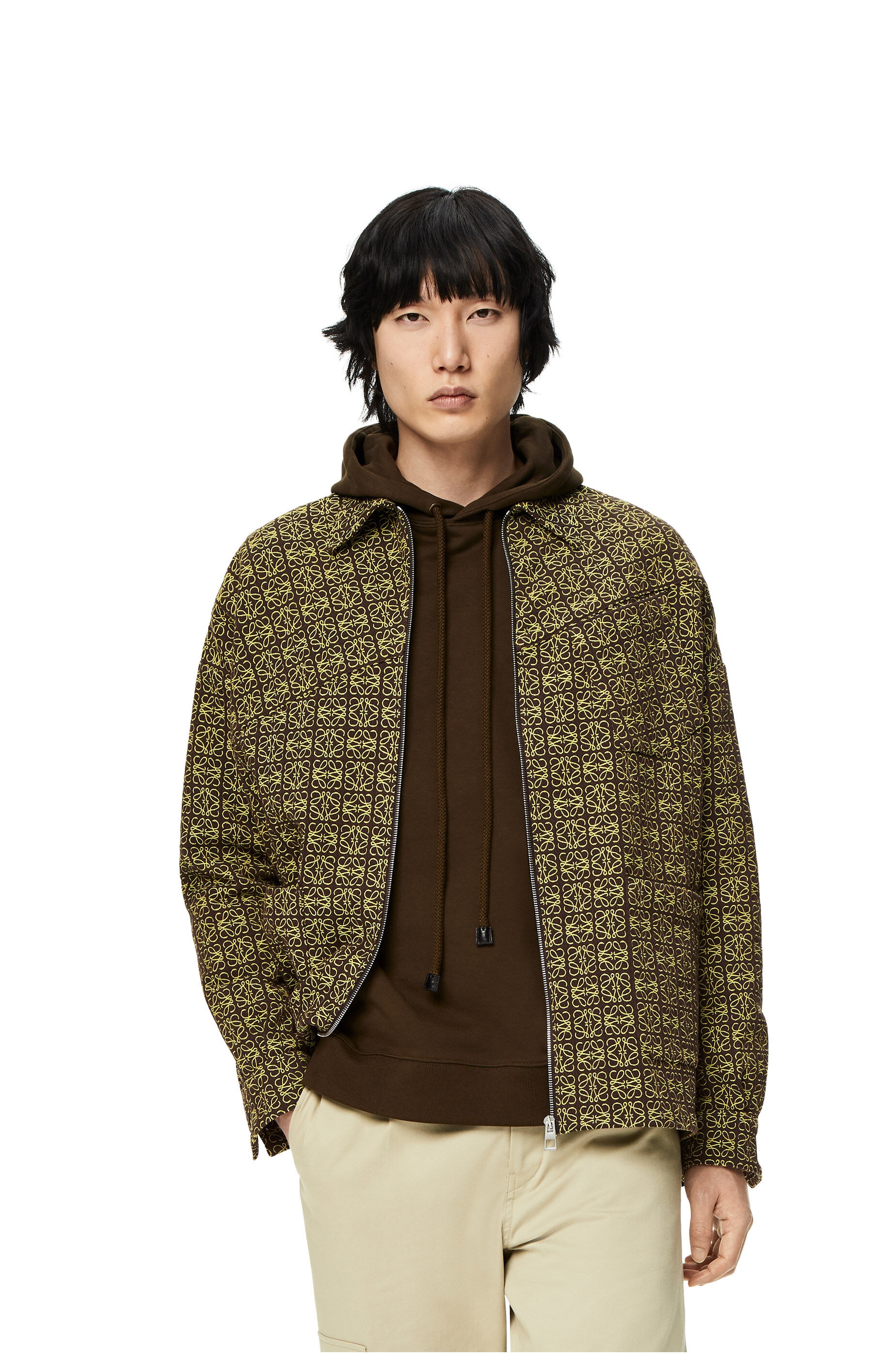 Anagram jacquard zip jacket in cotton - 3