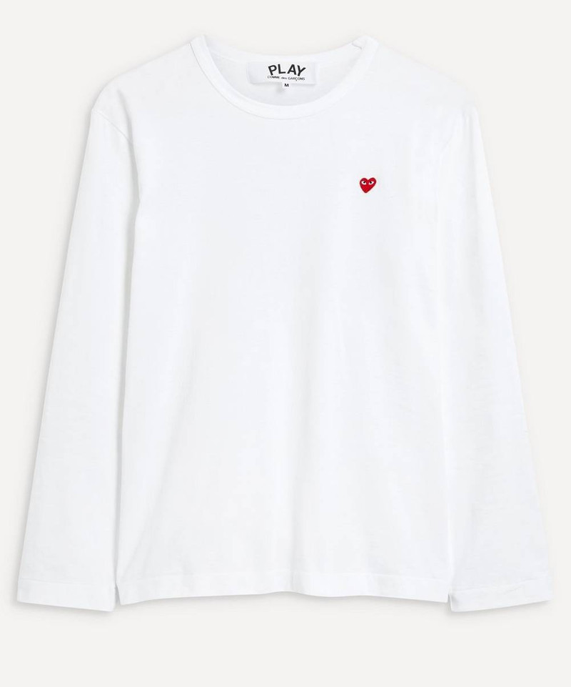 Small Heart Logo Patch Long Sleeve T-Shirt - 1