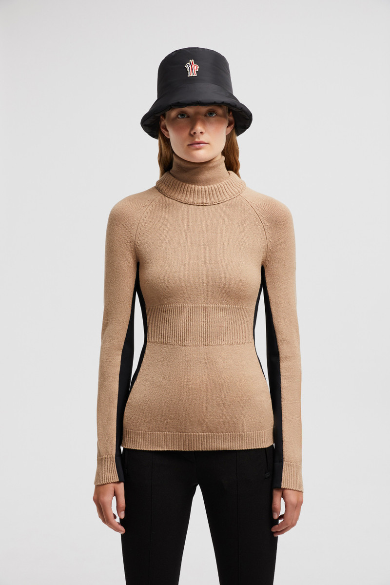 Moncler Grenoble Wool & Fleece Turtleneck Sweater outlook