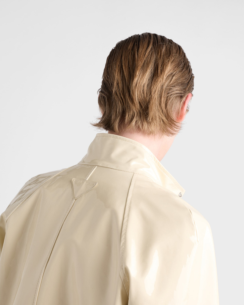 Shiny nappa leather caban jacket 6