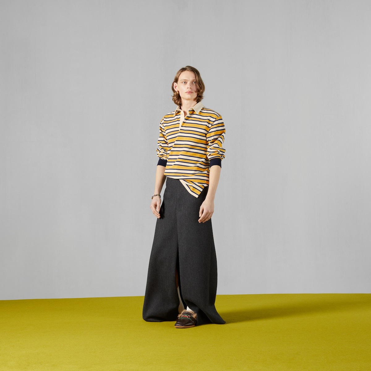 Striped polo shirt with patch - 2