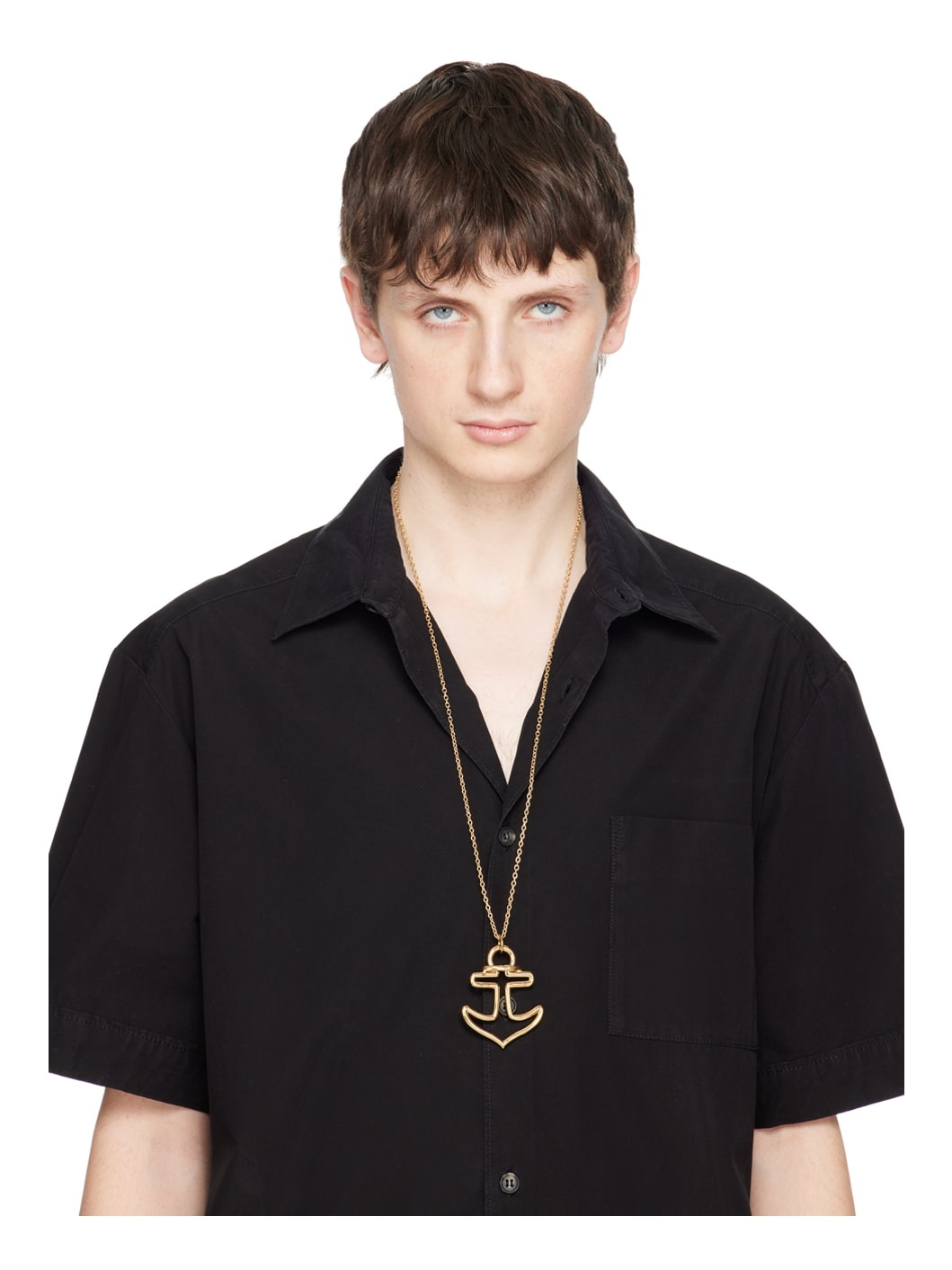 Gold Long Ancre Necklace - 2