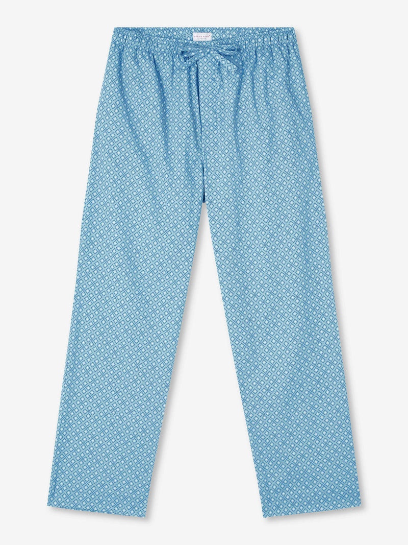 Men's Lounge Trousers Ledbury 56 Cotton Batiste Blue - 1