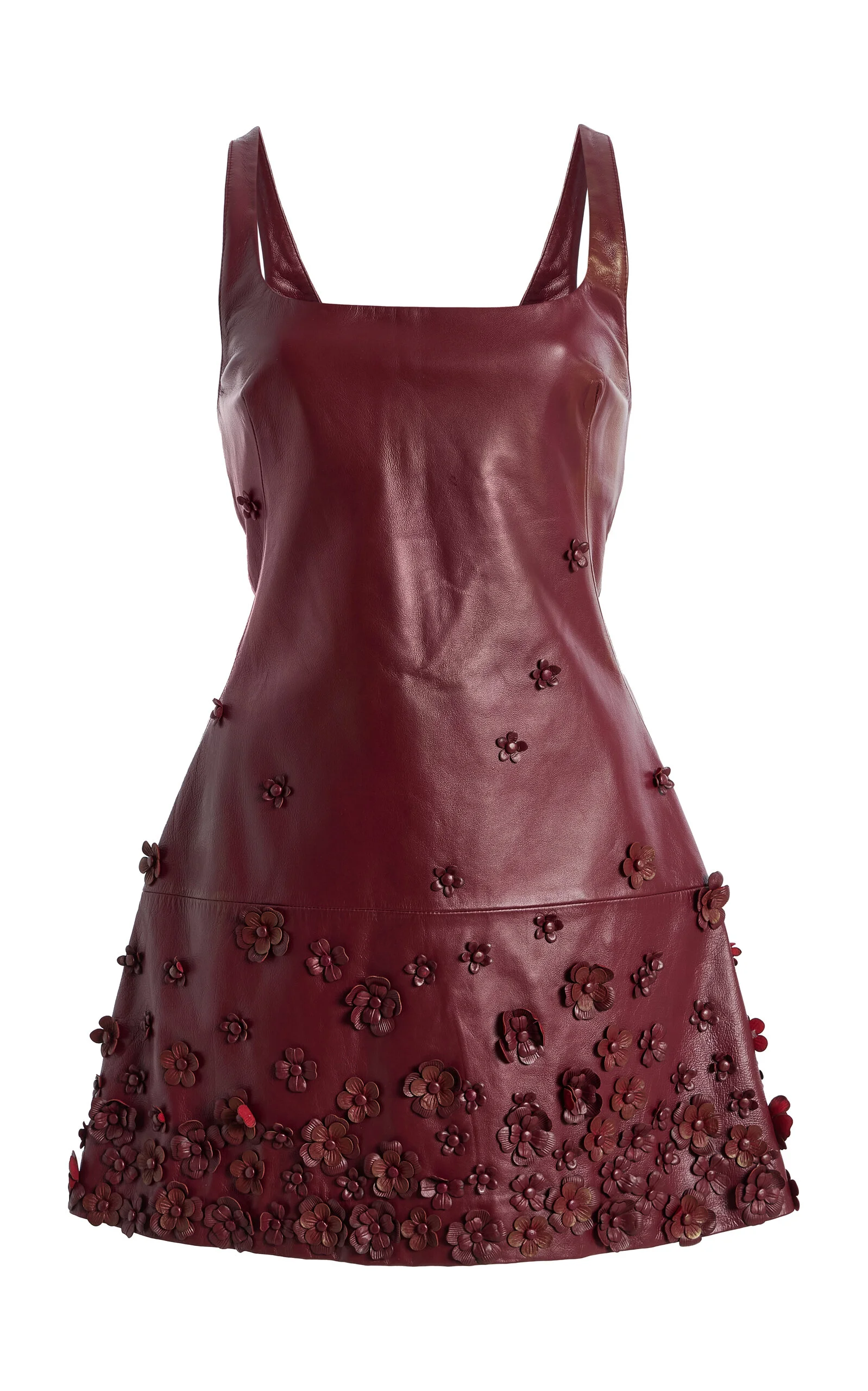 Talen Embellished Leather Mini Dress - 1