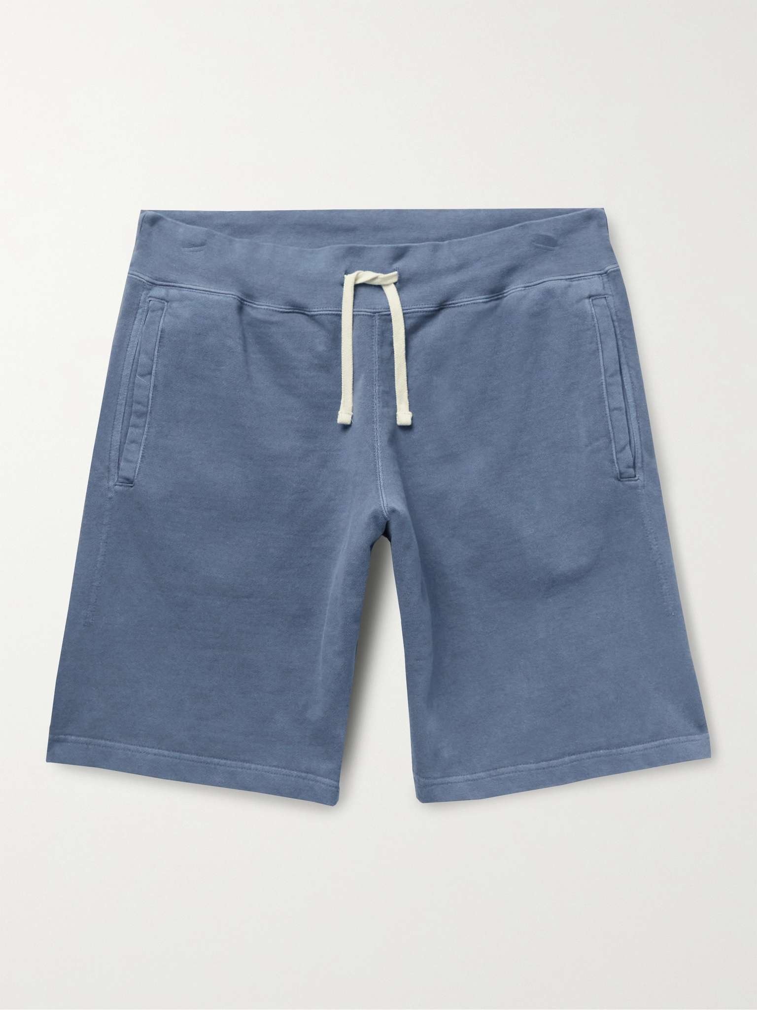 Pigment-Dyed Loopback Cotton-Jersey Drawstring Shorts - 1