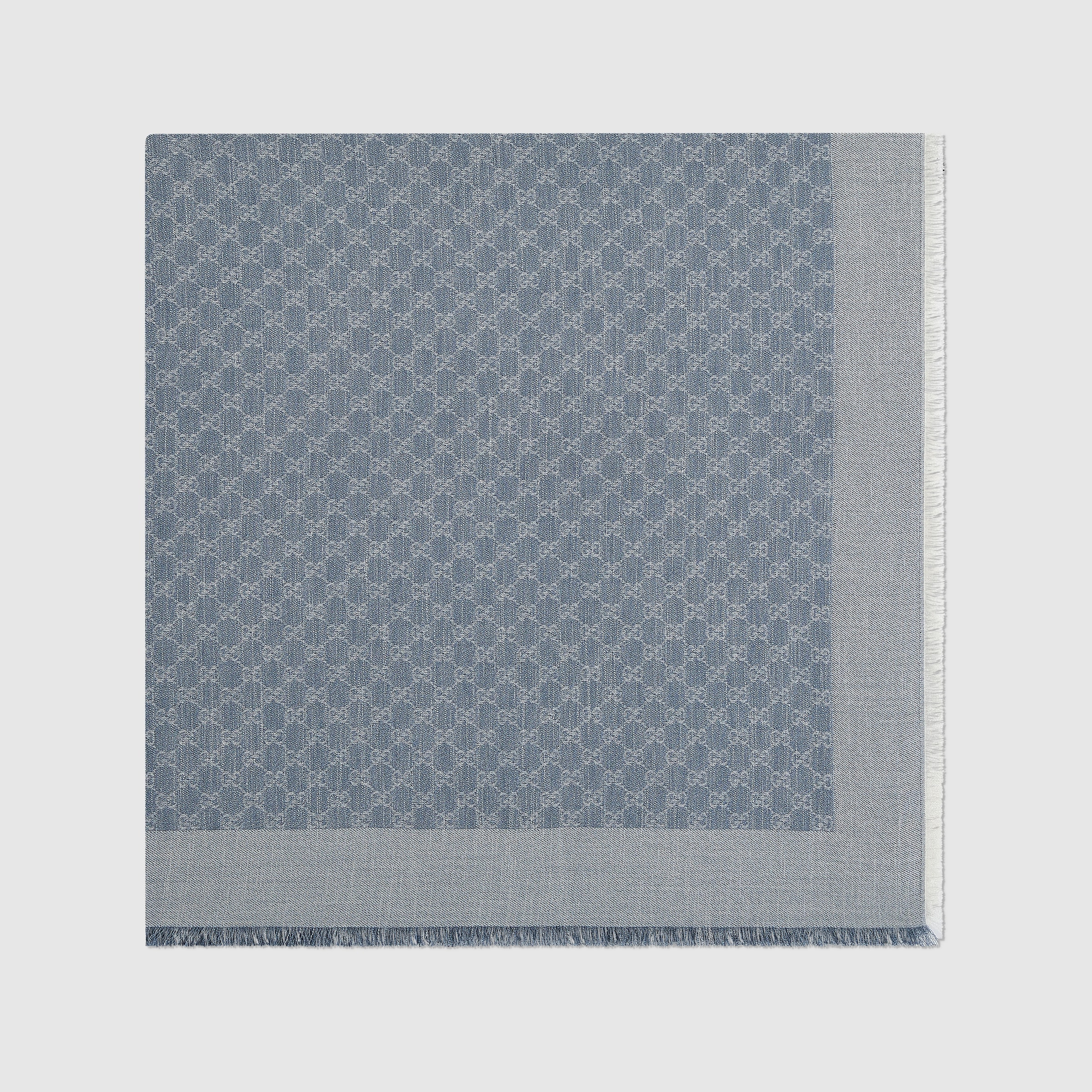 GG denim-effect shawl - 2