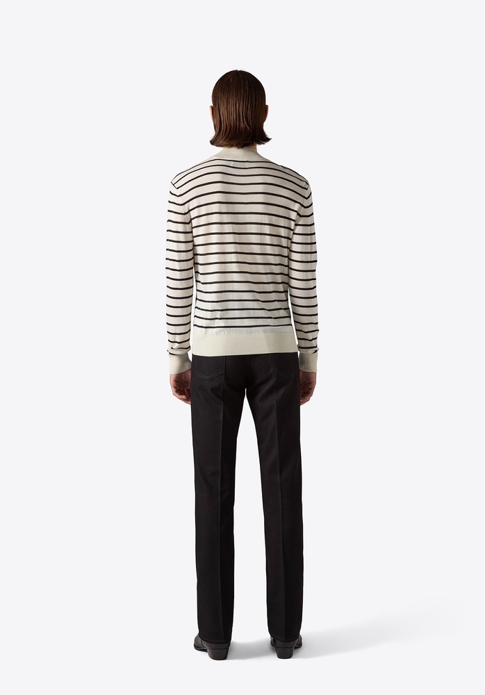 SWEATER 71 BLACK WHITE STRIPE - 3