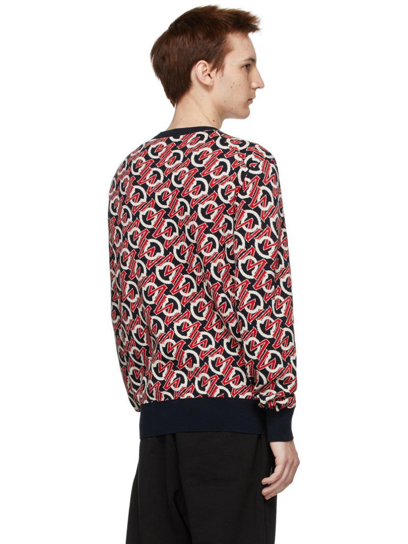 Black & Red Knit Logo Sweater 3