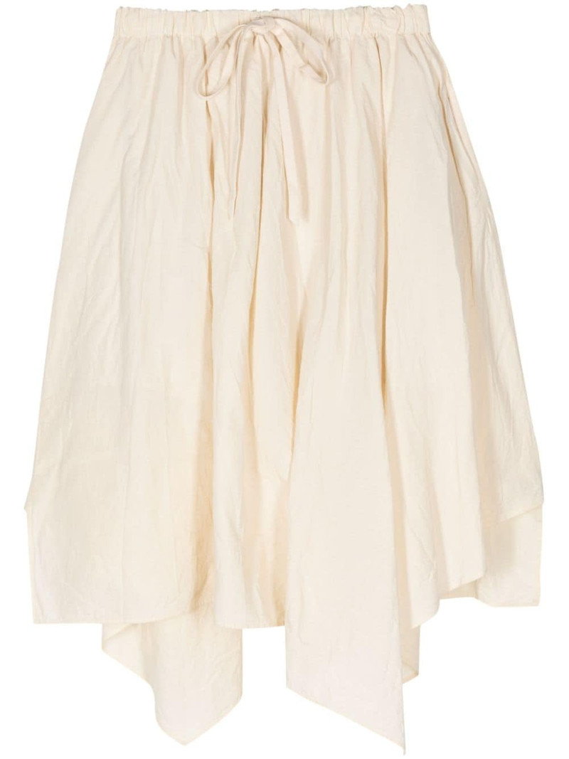 drawstring-waist pleated skirt 1