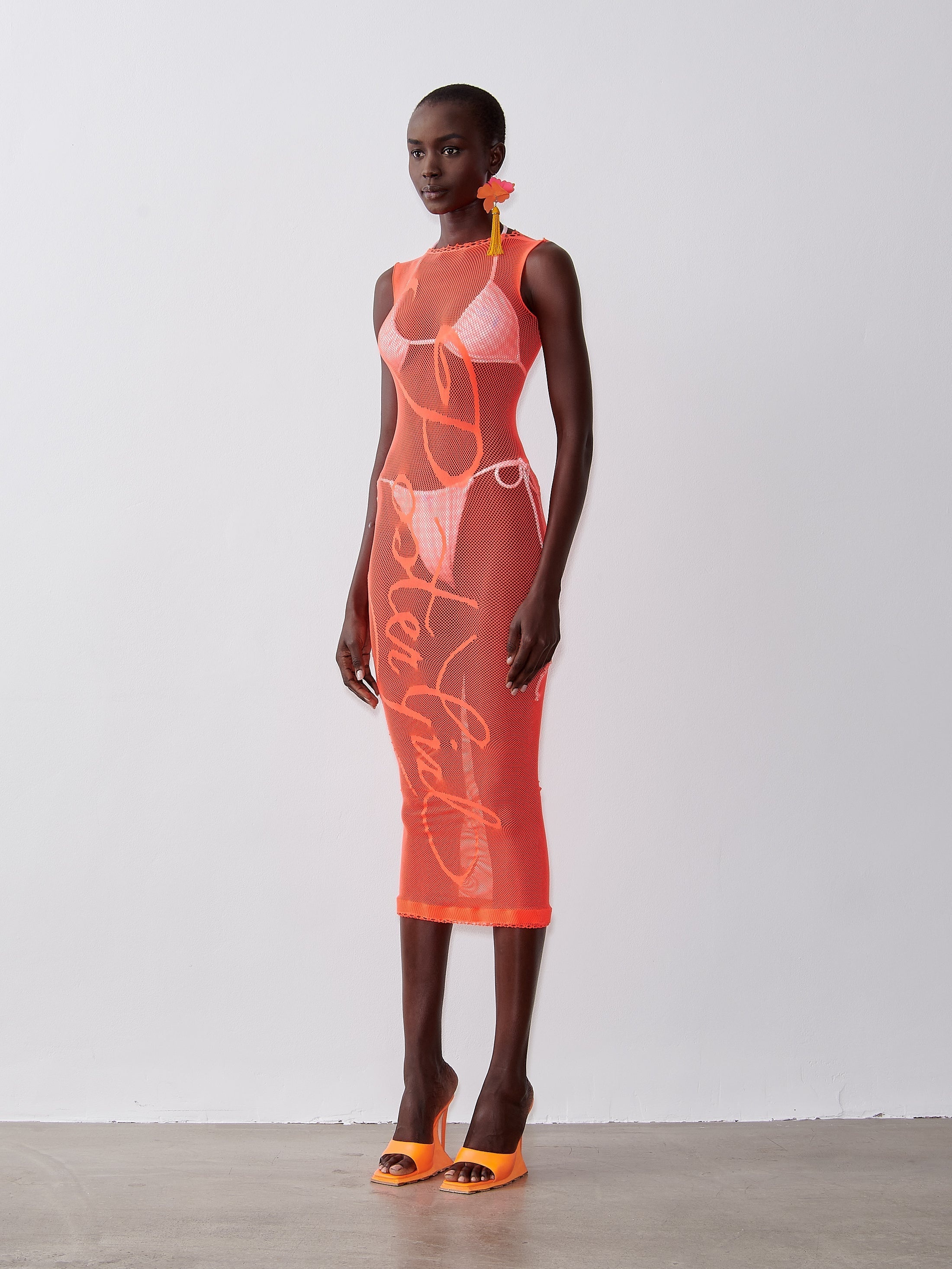 ALOHA MIDI DRESS CHILLI - 4