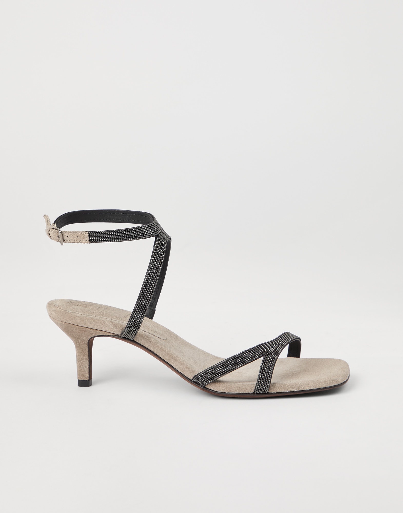 Suede city heels with precious straps - 5