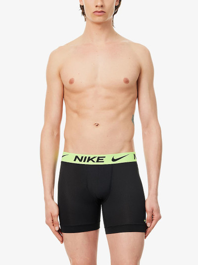 Nike Logo-waistband pack of three recycled polyester-blend boxer briefs outlook