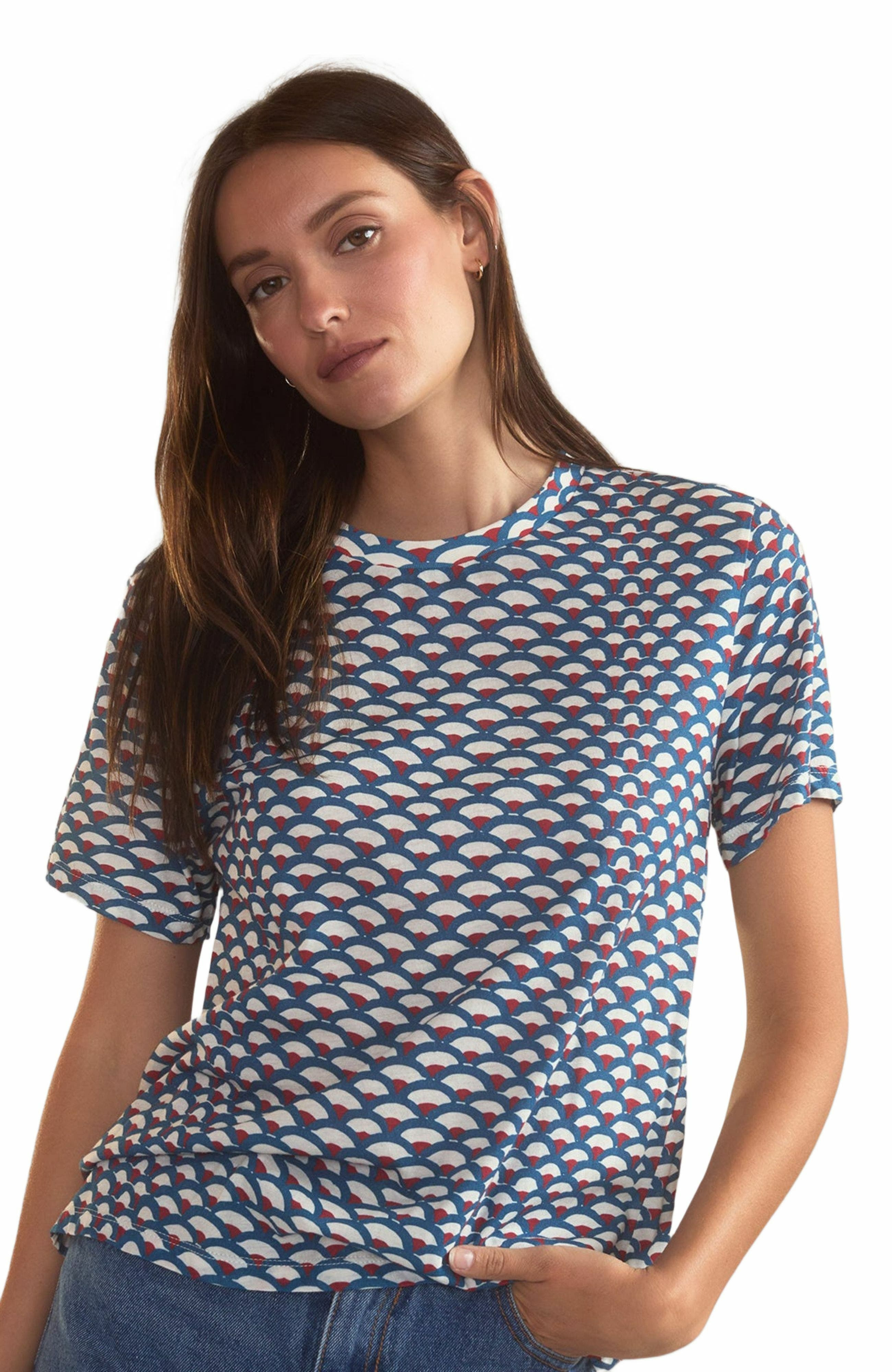 Cynthia Rowley Fanfare Tee in Navy White at Nordstrom - 1