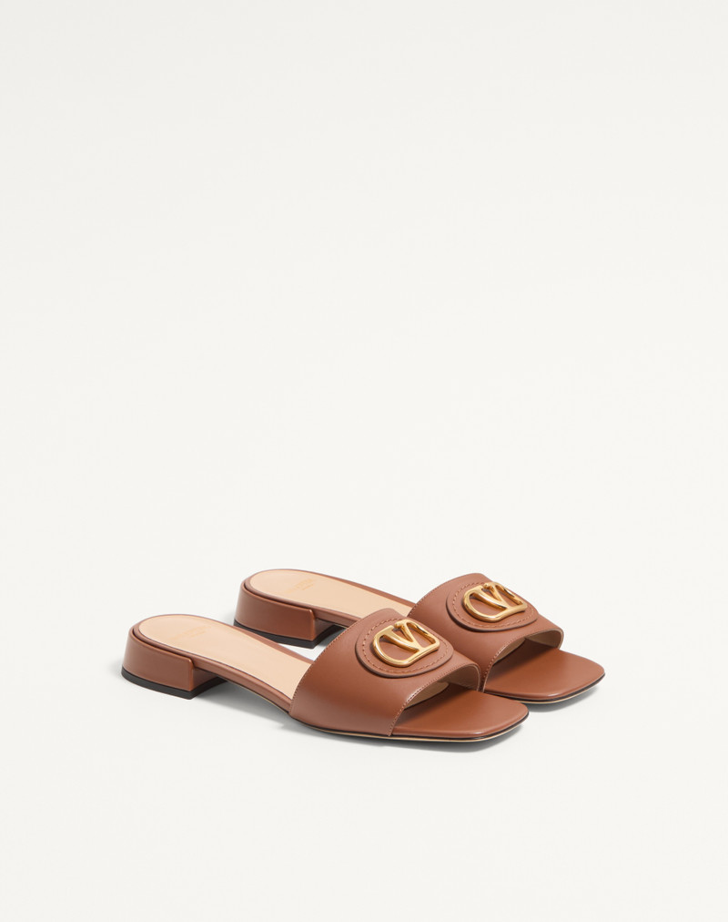 VLOGO SIGNATURE SLIDE SANDAL IN CALFSKIN 20MM 2
