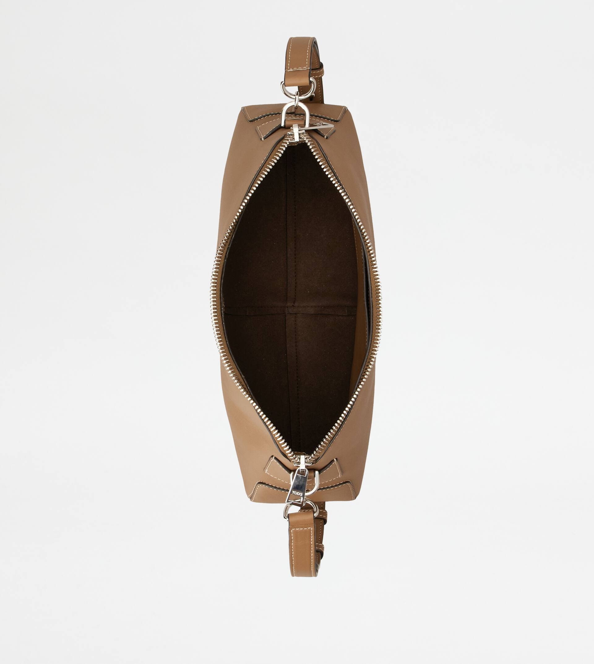 TOD'S DI BAG SWING SHOULDER BAG IN LEATHER MINI - BROWN - 4