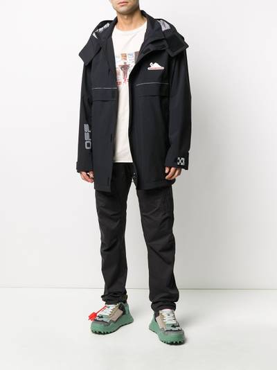 Off-White Equipment logo hooded raincoat outlook