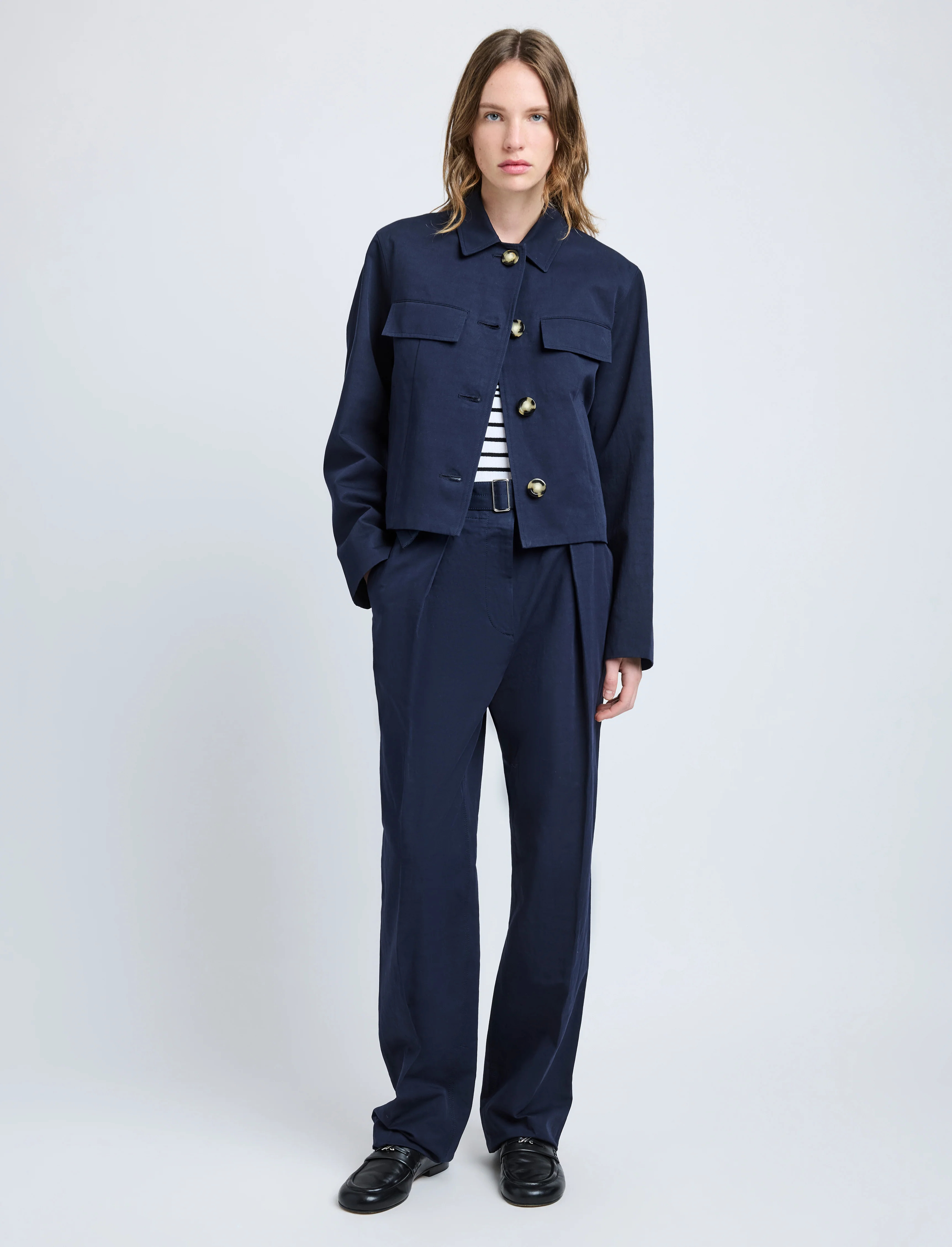 Thelma Jacket in Cotton Linen Suiting - 3