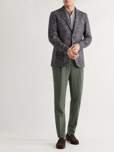 Etro Prince of Wales Checked Wool-Blend Blazer outlook