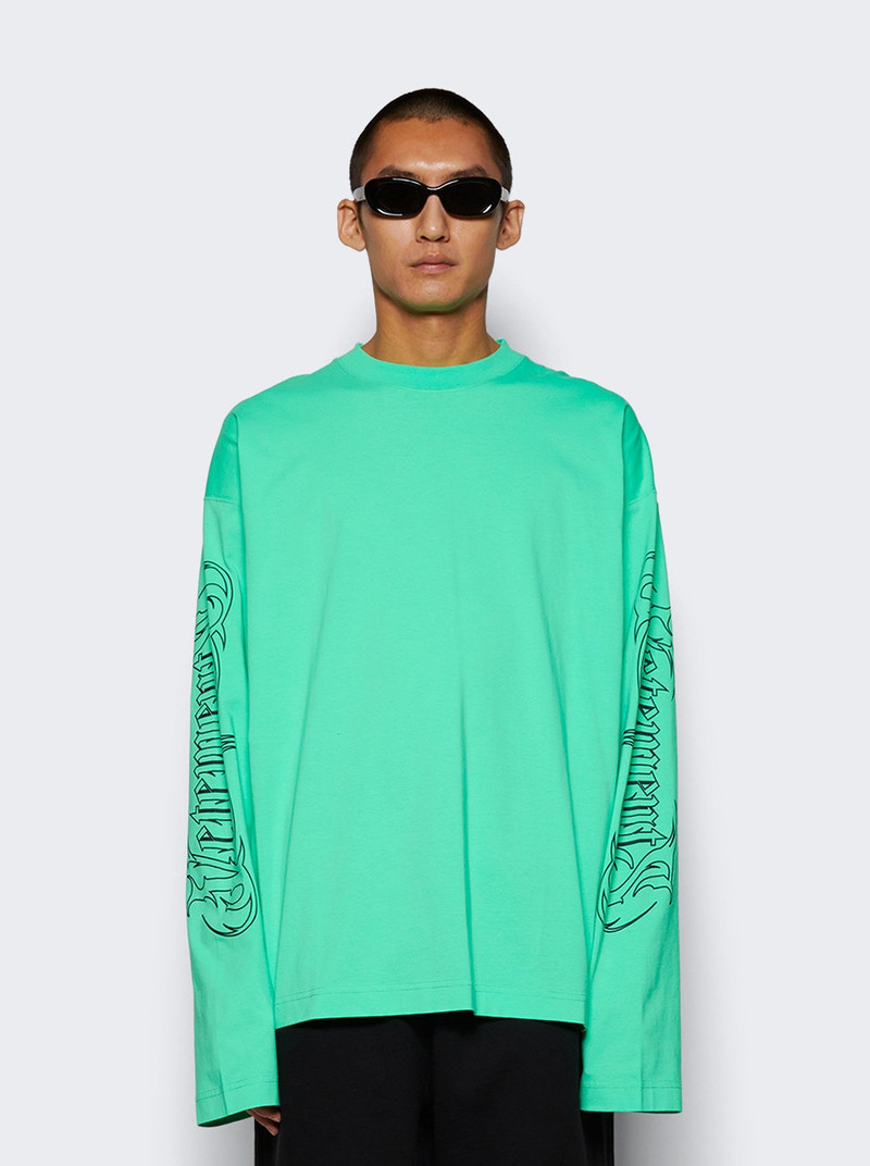 Printed Metal Longsleeve Tee Neon Green 3