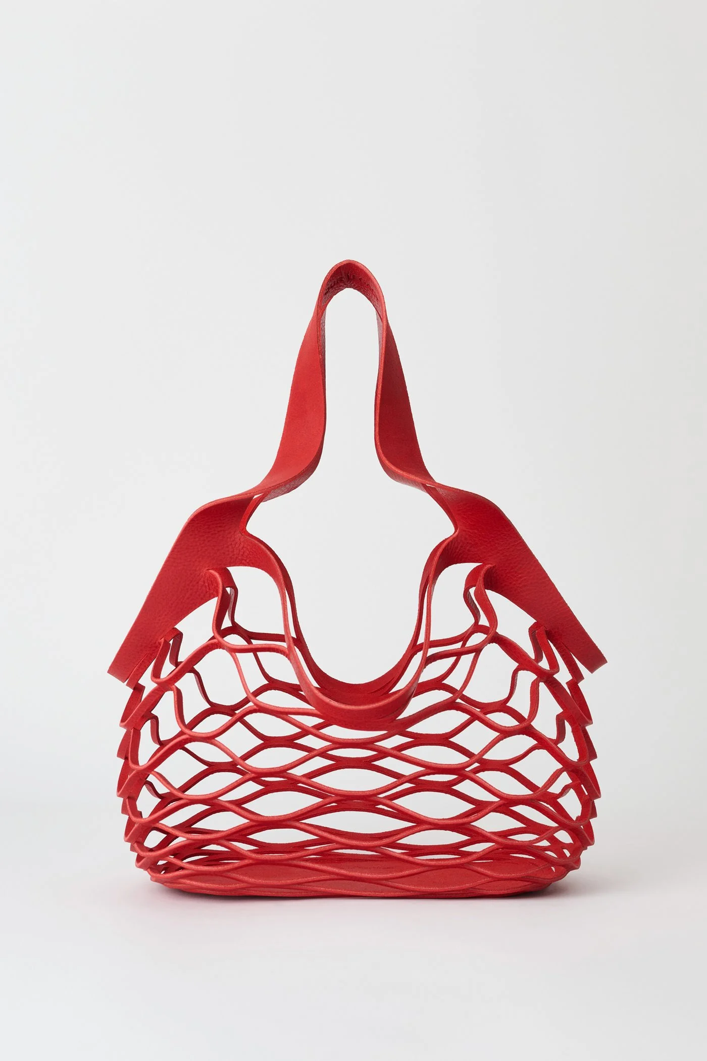 Piccola Cut Bag Shifting Red Gritty Bull Hide - 1