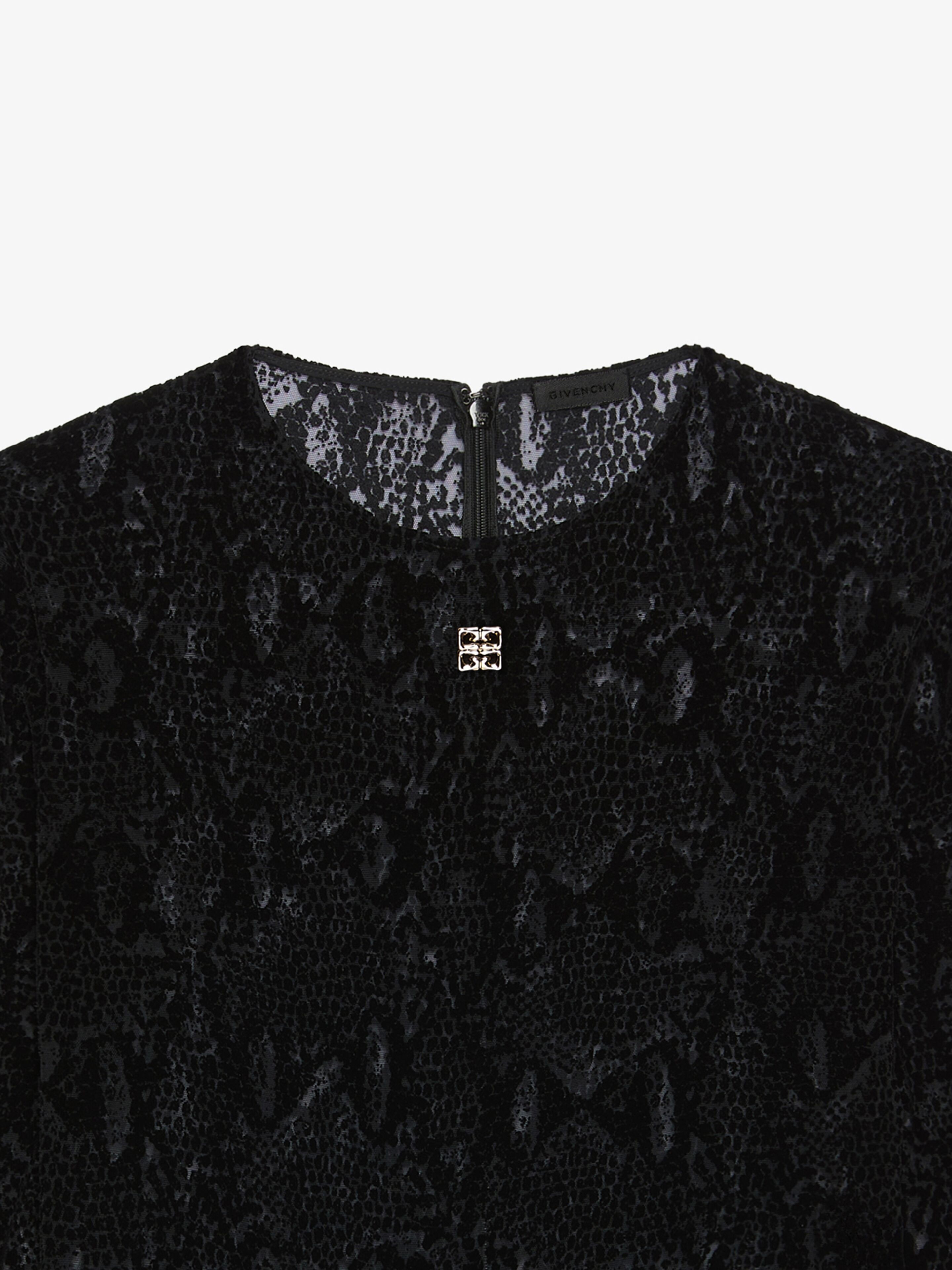 BODYSUIT IN PYTHON PRINT TULLE WITH 4G DETAIL - 4