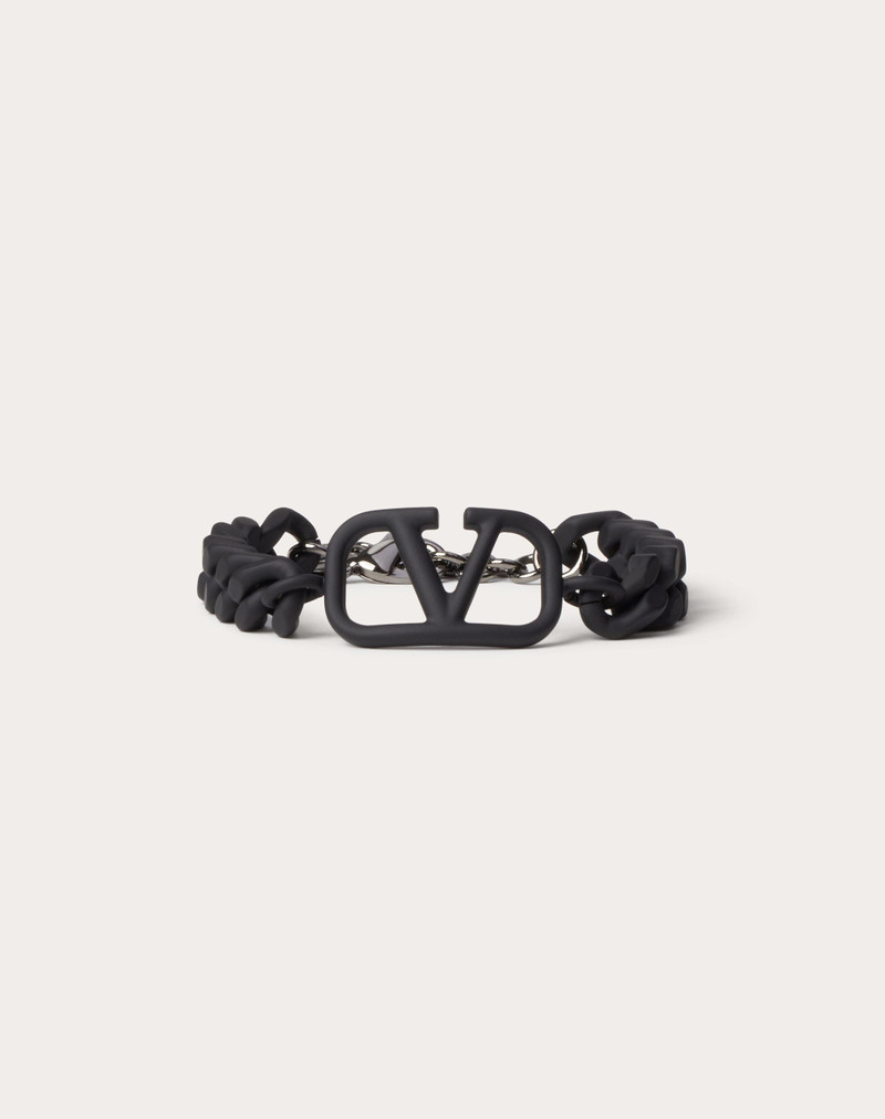 VLOGO SIGNATURE METAL BRACELET WITH RUBBER-EFFECT FINISH 1