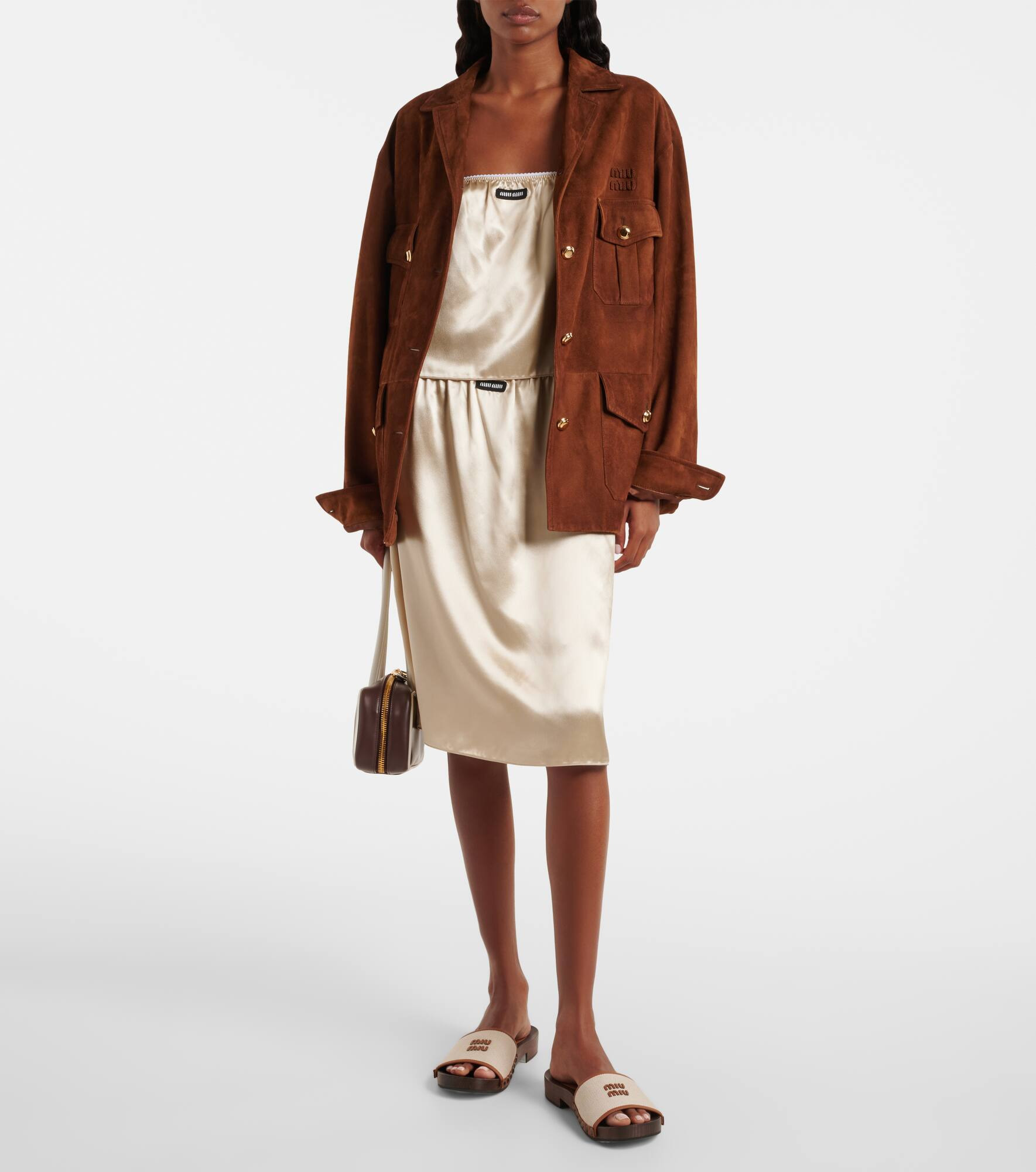 Satin midi skirt - 2