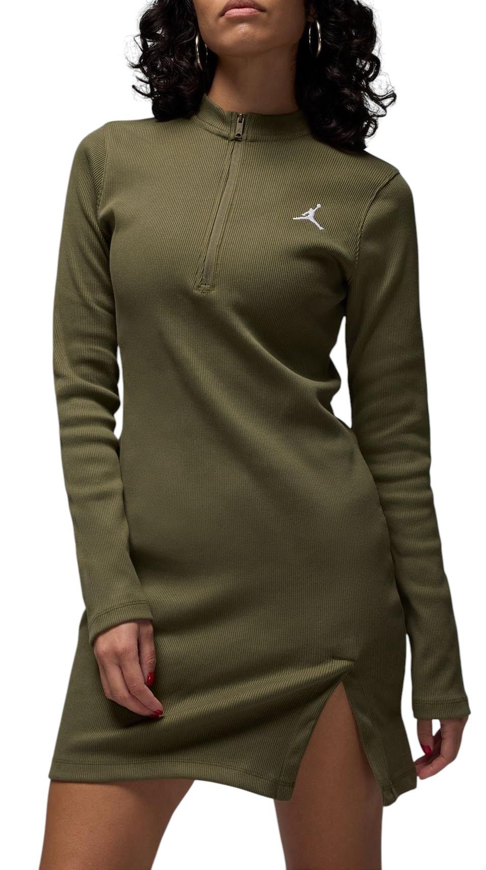 Jordan Women's 1/2 Zip Long Sleeve Knit Dress - 1