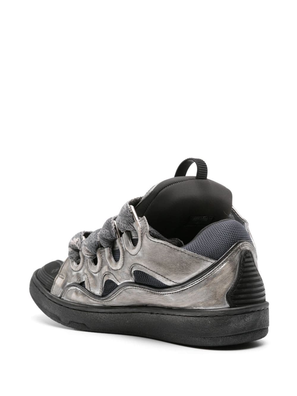 Curb chunky leather sneakers - 3