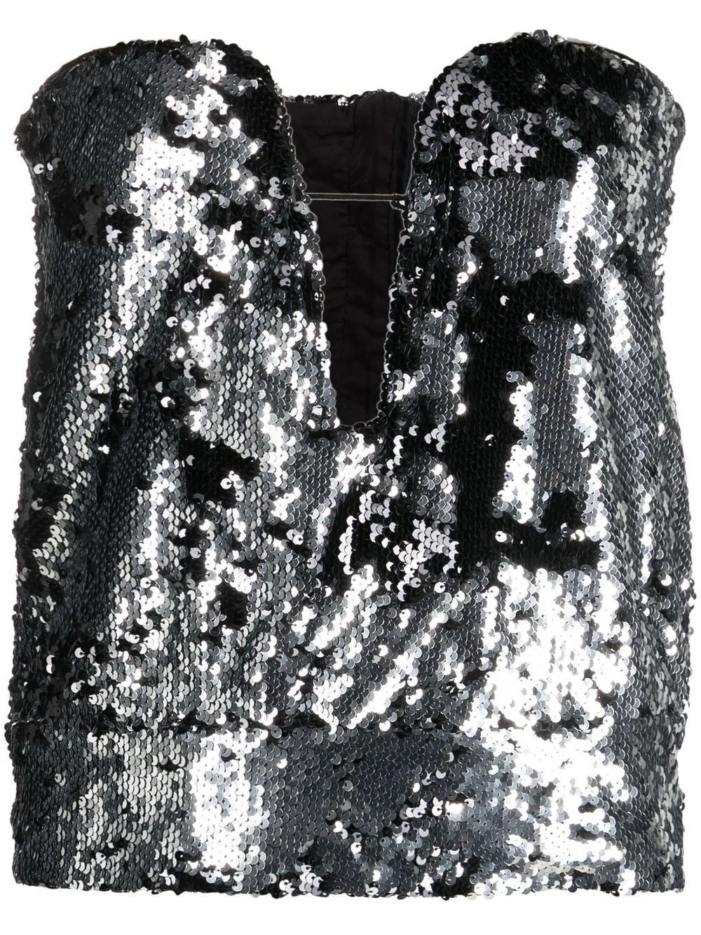 sequin-embellished plunge top - 1