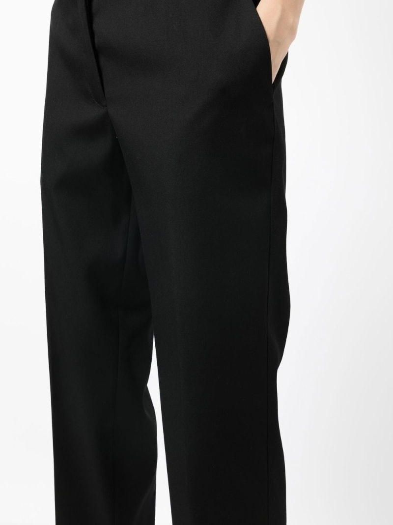 straight leg cotton trousers - 7