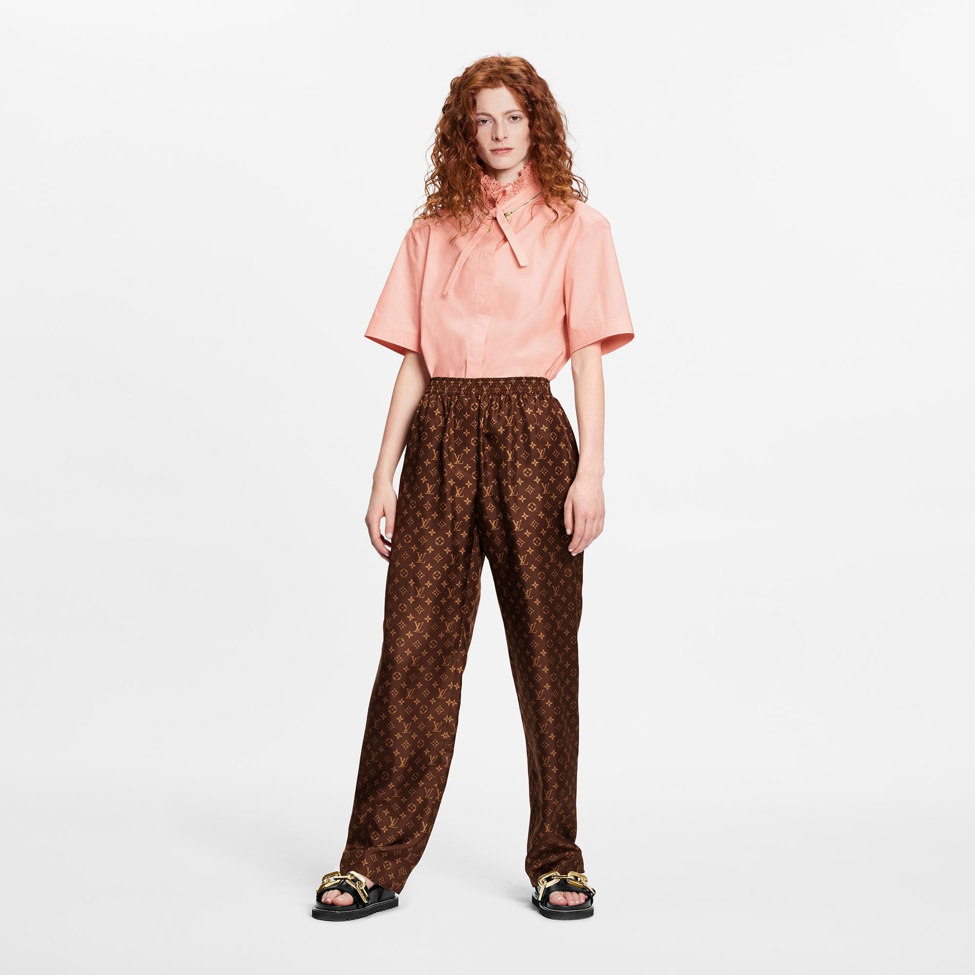 Silk Monogram Pajama Pants - 2