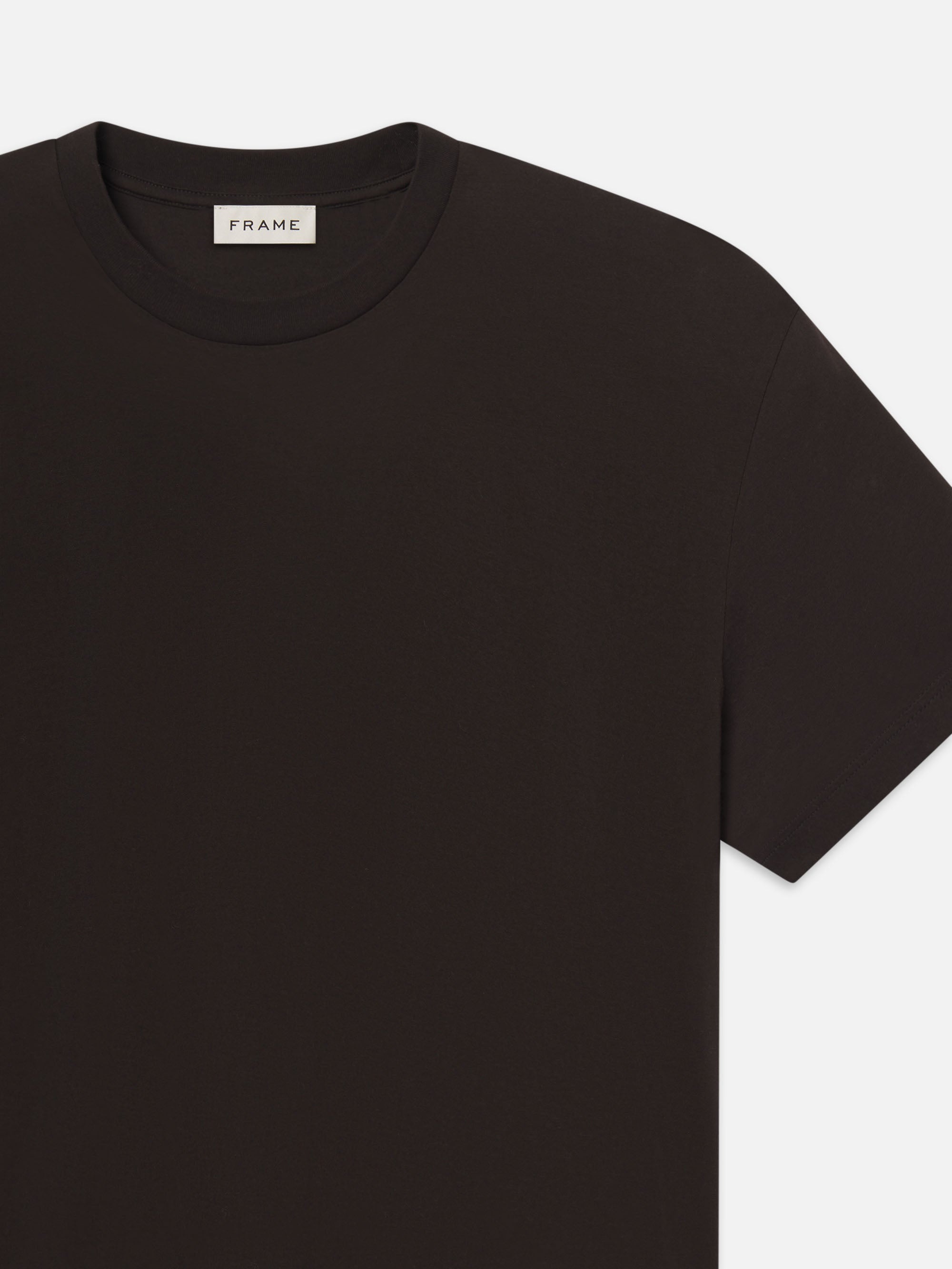Light Cotton Tee in Dark Chocolate - 2
