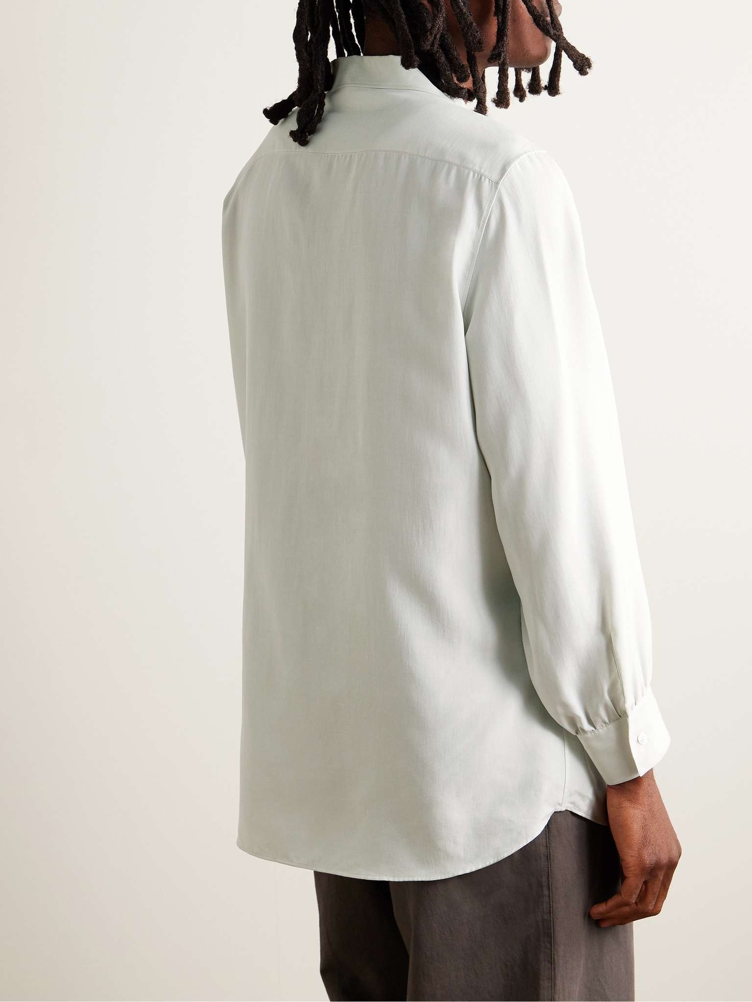 Kiton Camp-Collar Silk Shirt - 4