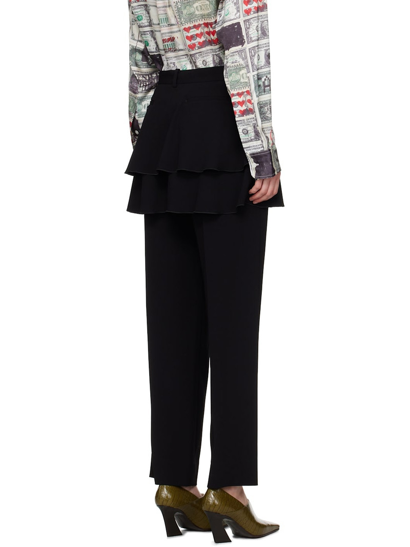 Black Ruffle Skirt Trousers 3