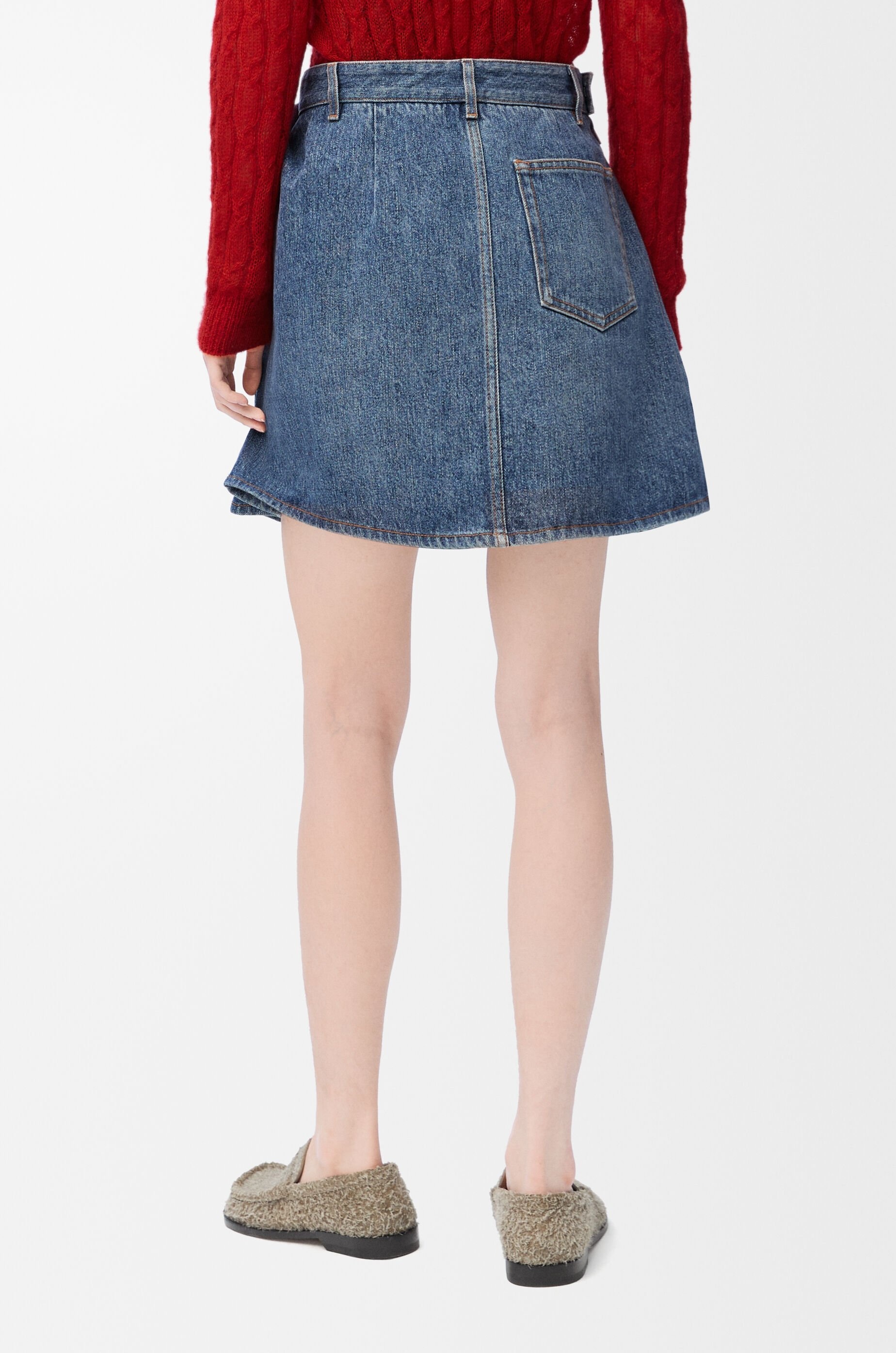 LOEWE Draped denim miniskirt ドレープデニムスカート Loewe Draped skirt in denim | REVERSIBLE